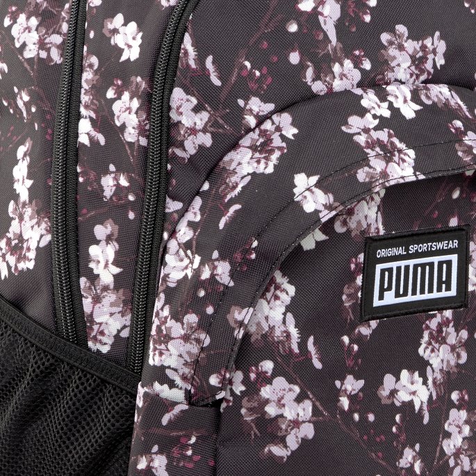 Svart-blomstret Aop Puma På Tilbud Akademiryggsekk