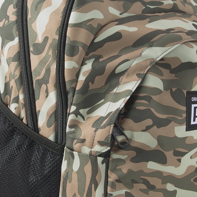 Puma På Tilbud Mørkegrønn Mose-camo Pack Aop Academy Ryggsekk