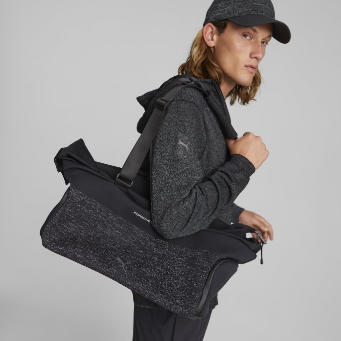Jet Black Porsche Design Evoknit Duffle Bag Puma På Salg