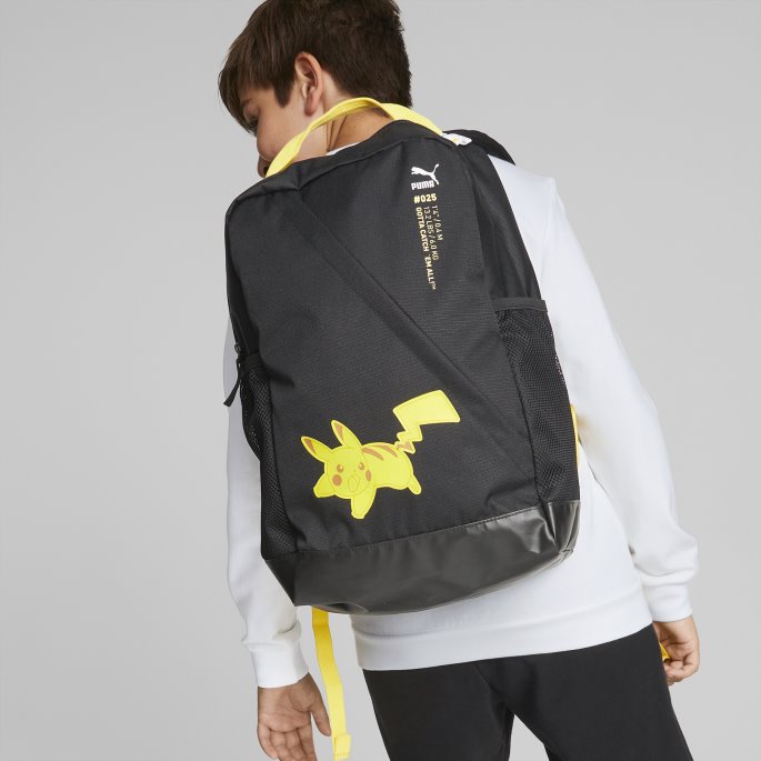 Puma På Tilbud X Pokmon Store Barneryggsekk Svart-blek Sitron
