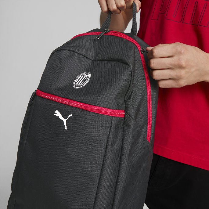 Puma På Salg A.c. Milan Ftblculture Ryggsekk Svart-tango Rød