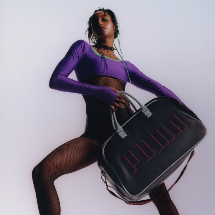 Puma På Tilbud X Dua Lipa Dameveske Svart-valmue Rød-lys Aqua