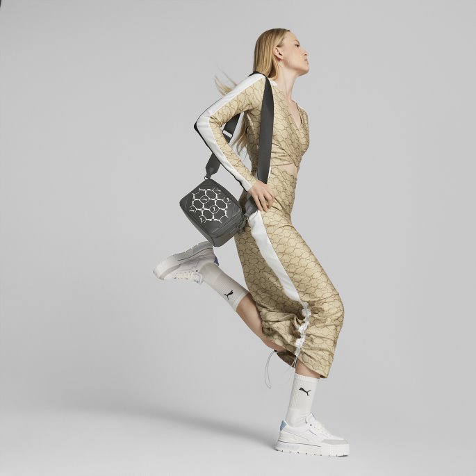 Svart-hvit-aop Puma På Tilbud Luksus Sport Mini Boks Bag