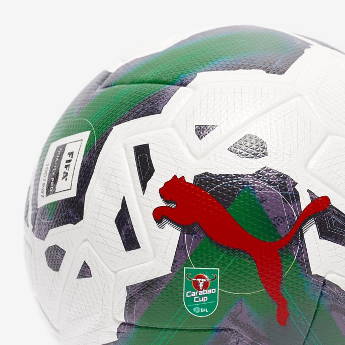Puma På Salg Orbita 1 Carabao Cup Fifa Kvalitet Proff Fotball Hvit-amazon Grønn-rød