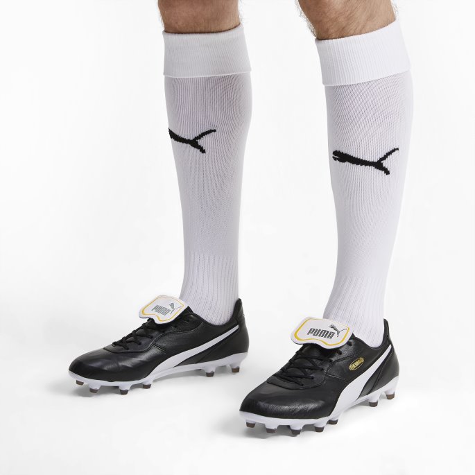 Puma På Tilbud King Topp Fg Unisex Fotballsko Svart-hvit