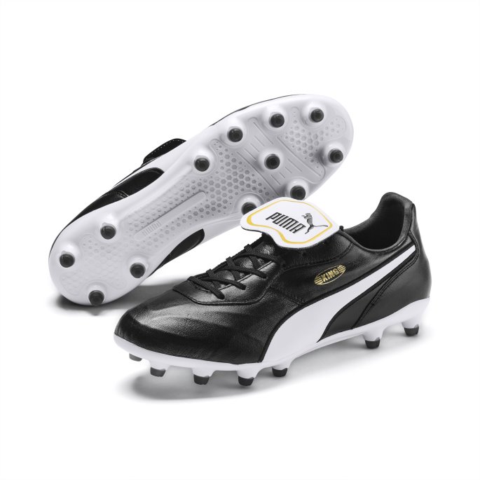 Puma På Tilbud King Topp Fg Unisex Fotballsko Svart-hvit