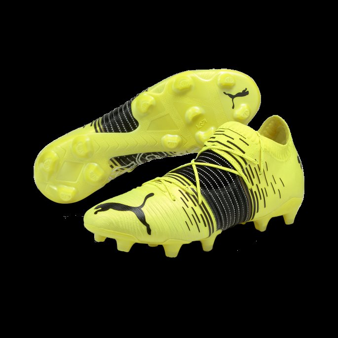 Puma På Tilbud Future Z 1.1 Fg-ag Fotballsko Gul Varsling-svart-hvit
