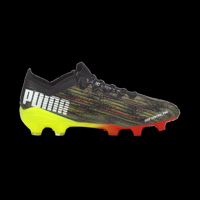 Puma På Tilbud Svart-hvit-gul Alert Ultra 1.2 Fg-ag Fotballsko