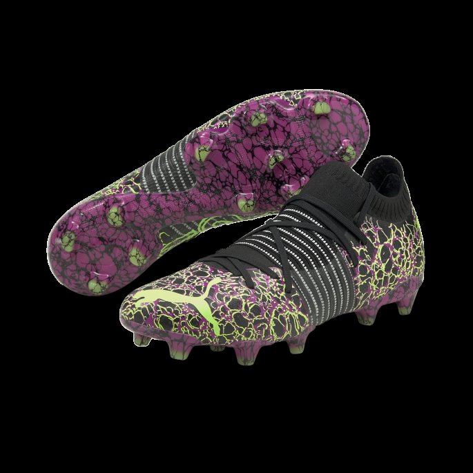 Puma På Salg Ultra Magenta-svart-grønn Glare Future Z 1.2 Fg-ag Fotballsko For Menn