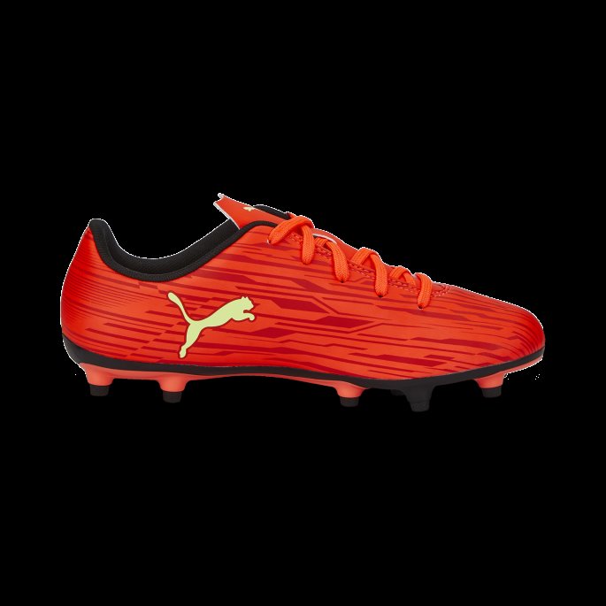 Rapido Iii Fg-ag Fotballsko Store Barn Rød-frisk Gul-chili Pepper Puma På Salg Norge