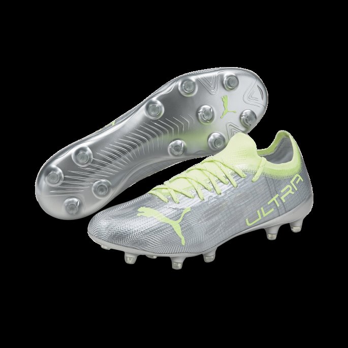 Puma På Tilbud Diamant Silver-fizzy Light Ultra 1.4 Fg-ag Fotballklosser For Kvinner