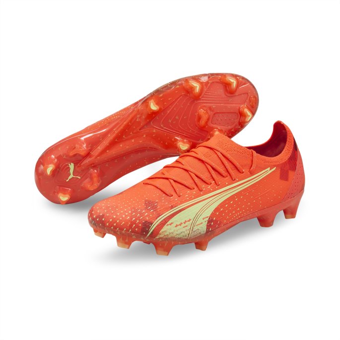 Puma På Tilbud Flammende Korallbrusende Lys-svarte Ultra Ultimate Fg-ag Fotballsko