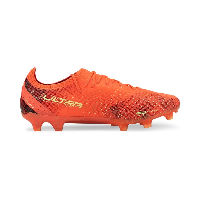 Puma På Tilbud Flammende Korallbrusende Lys-svarte Ultra Ultimate Fg-ag Fotballsko