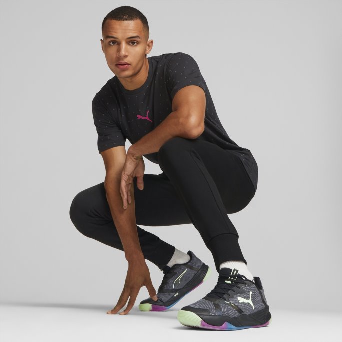 Accelerate Turbo Nitro Ii Håndballsko Puma På Tilbud Black-fizzy Light-ocean-fuchsia