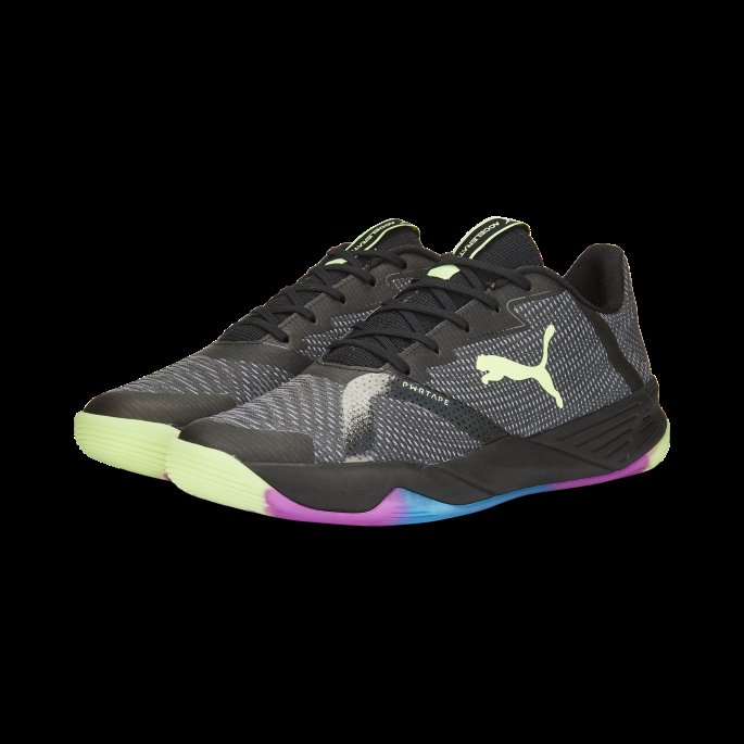 Accelerate Turbo Nitro Ii Håndballsko Puma På Tilbud Black-fizzy Light-ocean-fuchsia