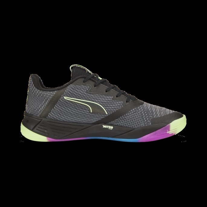 Accelerate Turbo Nitro Ii Håndballsko Puma På Tilbud Black-fizzy Light-ocean-fuchsia