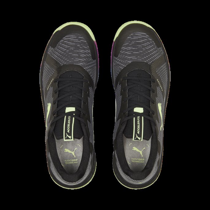 Accelerate Turbo Nitro Ii Håndballsko Puma På Tilbud Black-fizzy Light-ocean-fuchsia