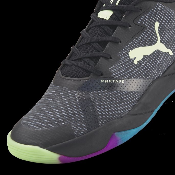 Accelerate Turbo Nitro Ii Håndballsko Puma På Tilbud Black-fizzy Light-ocean-fuchsia
