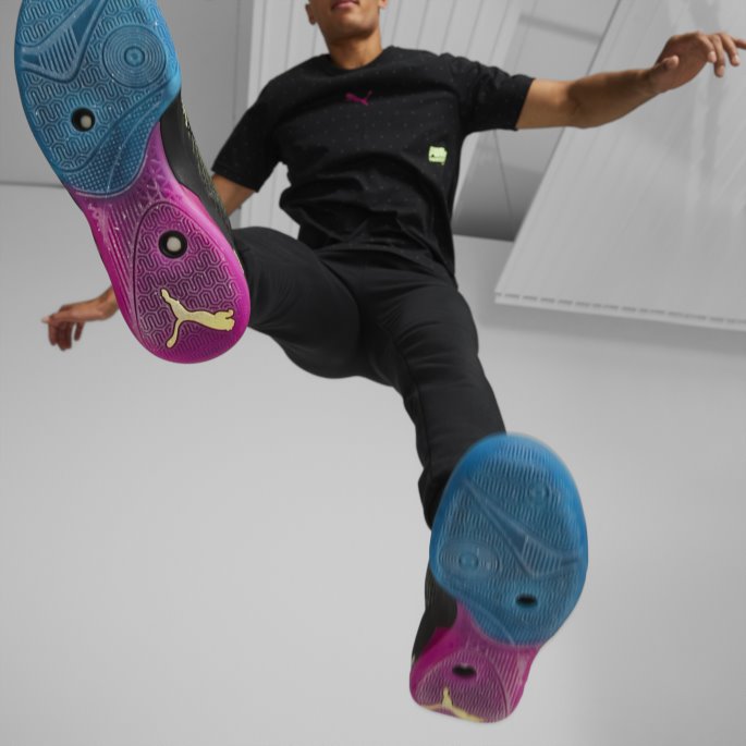 Puma På Salg Eliminere Power Nitro Ii Innendørs Sportssko Svart-gass Lys-ocean-fuchsia