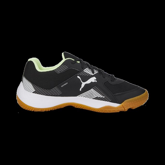 Puma På Tilbud Svart-hvit-gass Lys-gummi Solarflash Ii Innendørs Sportssko Ungdom