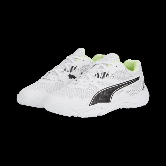 Puma På Tilbud Hvit-svart-fizzy Lys Solarflash Ii Innendørs Sportssko Ungdom
