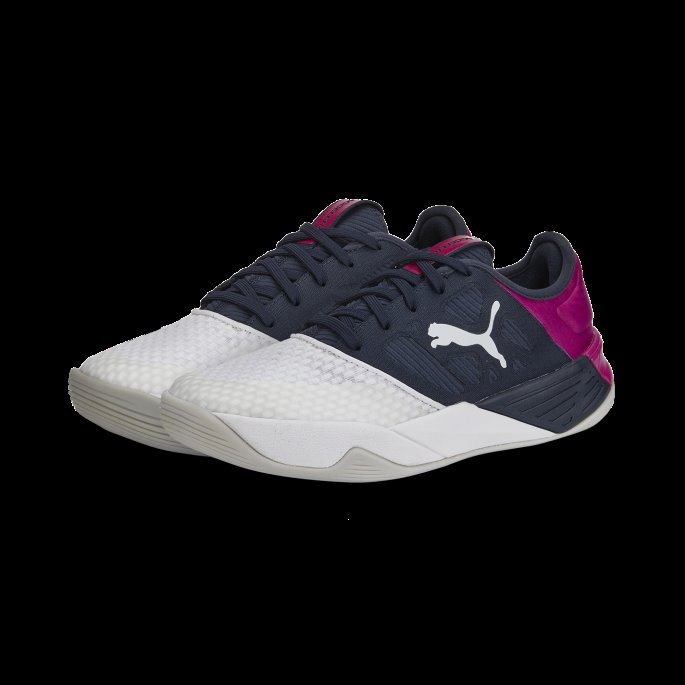 Hvit-parisisk Natt-fuchsia Accelerate Nct Nitro Nettballsko For Kvinner Puma På Salg