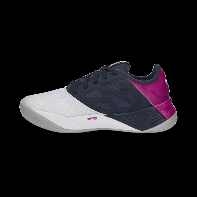 Hvit-parisisk Natt-fuchsia Accelerate Nct Nitro Nettballsko For Kvinner Puma På Salg