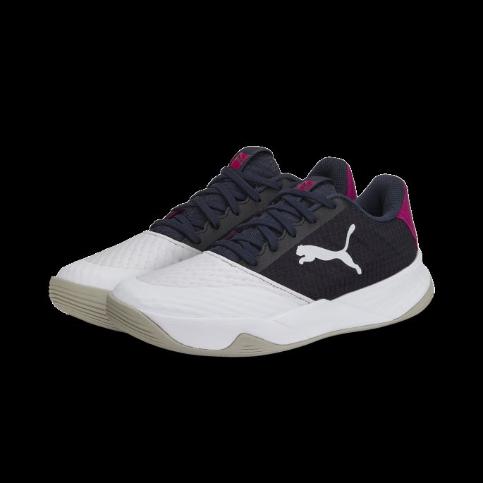 Accelerate Nct Pro Nettballsko For Kvinner Puma På Salg Hvit-parisisk Natt-fuchsia