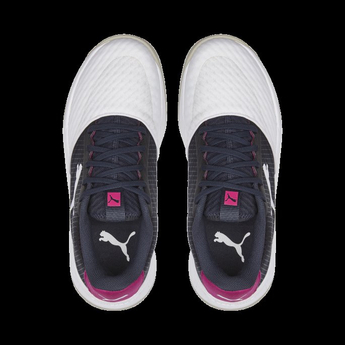 Accelerate Nct Pro Nettballsko For Kvinner Puma På Salg Hvit-parisisk Natt-fuchsia