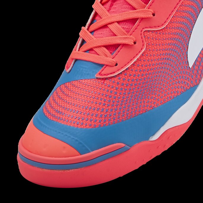 Sunset Glow-white-bleu Azur Puma På Salg Ibero Iii Futsal Sko