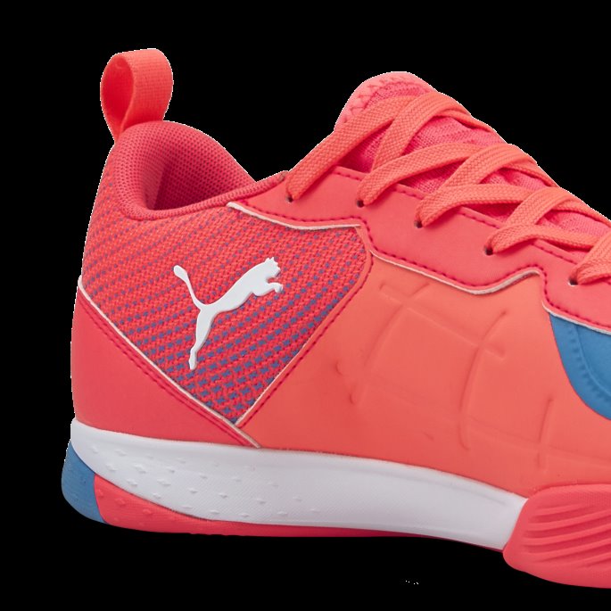 Sunset Glow-white-bleu Azur Puma På Salg Ibero Iii Futsal Sko