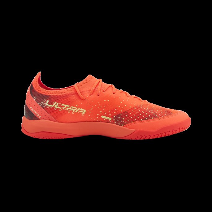 Puma På Tilbud Ultra Ultimate Banefotballsko Brennende Korallbrusende Lys-svart