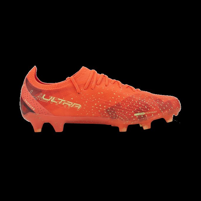 Brennende Korallbrusende Lys-svart Puma På Salg Ultra Ultimate Fg-ag Fotballsko Kvinner