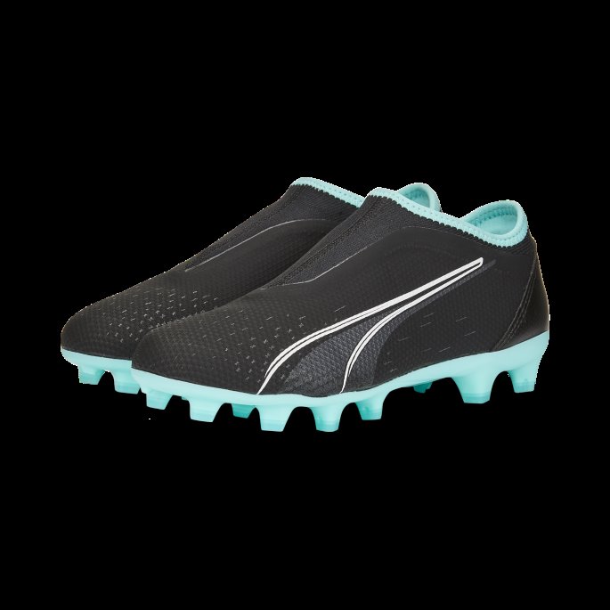 Puma På Tilbud Ultra Match Ll Fg-ag Fotballsko Ungdom Svart-hvit-elektro Aqua