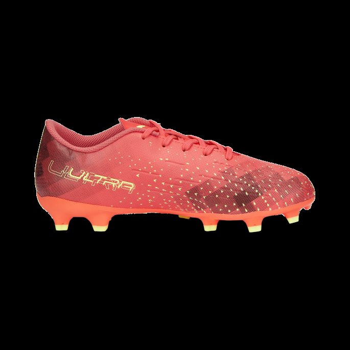 Puma På Tilbud Ultra Play Fg-ag Fotballsko Ungdom Brennende Korall-gass Lys-svart