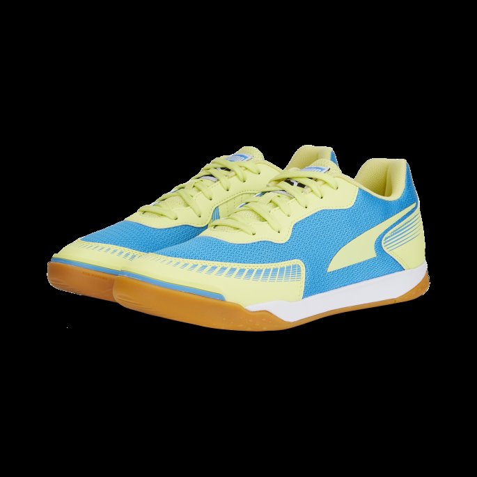 Puma På Salg Bleu Azur-fresh Gul-hvit-gum Pressing Iii Innendørs Fotballsko