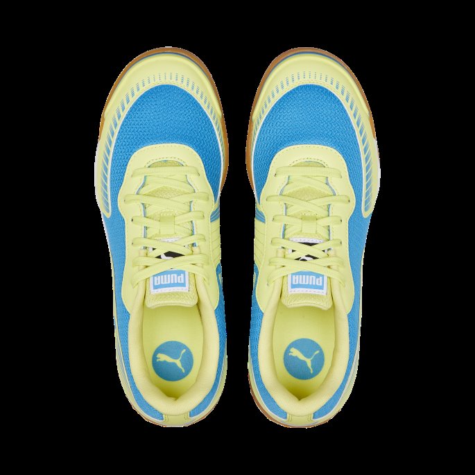 Puma På Salg Bleu Azur-fresh Gul-hvit-gum Pressing Iii Innendørs Fotballsko