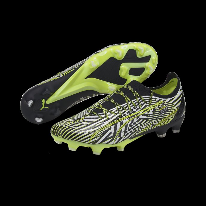 Svart-hvit-fizzy Light Ultra Ultimate Blendende Fg-ag Fotballsko Puma På Salg