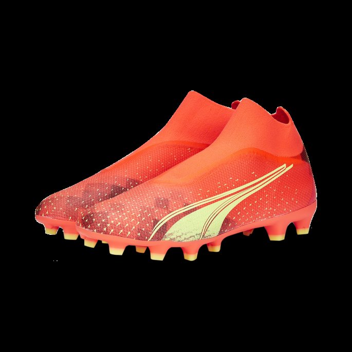 Puma På Tilbud Ultra Match+ Ll Fg-ag Fotballsko Herre Brennende Korallbrusende Lys-svart