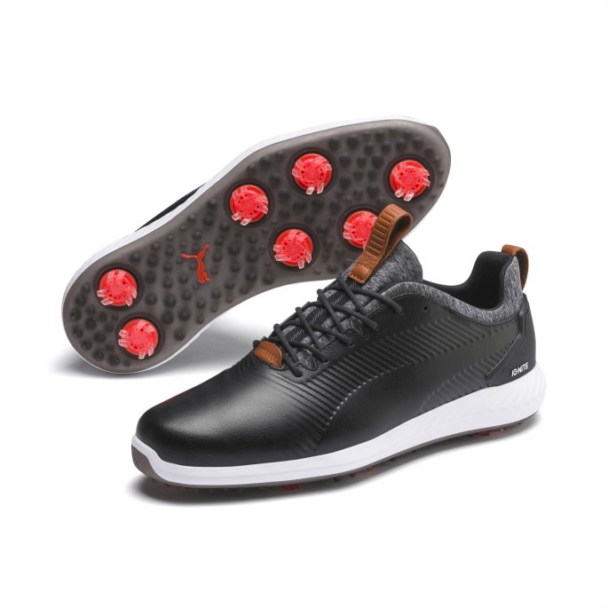 Svart-svart Ignite Pwradapt 2.0 Herre Golfsko Puma På Tilbud