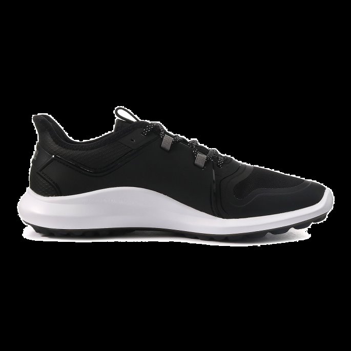 Sort-sølv-hvit Puma På Tilbud Ignite Fasten8 Herre Golfsko