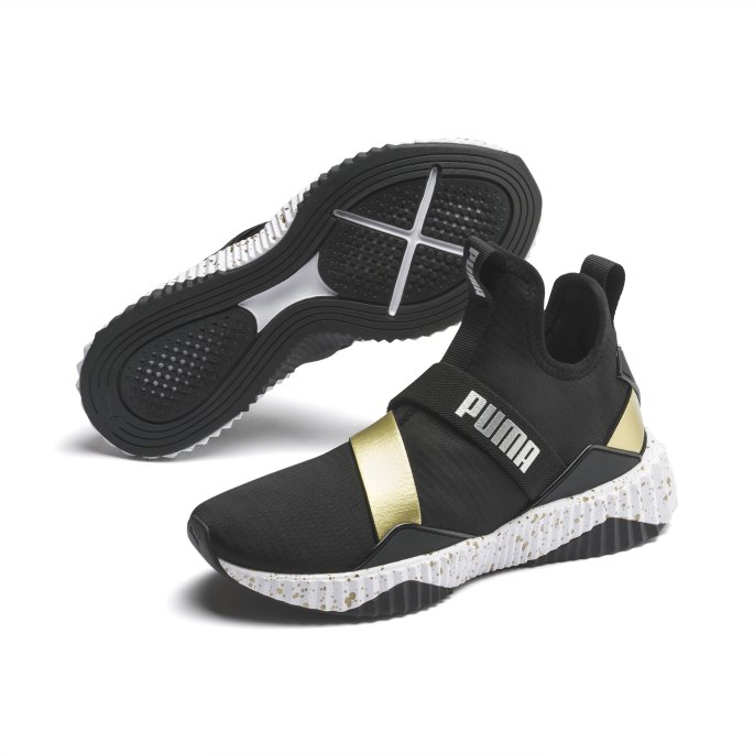 Puma På Tilbud Defy Mid Metal Treningssko For Kvinner Svart-hvit