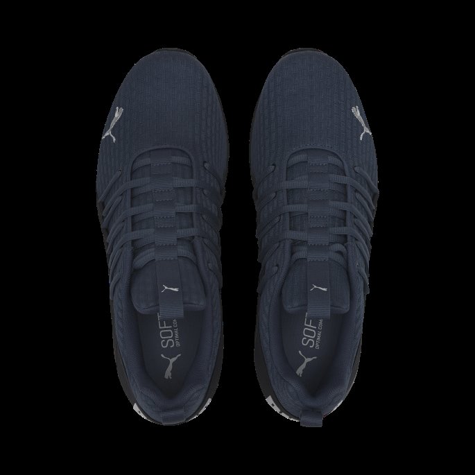 Mørk Denim-svart-high Rise Puma På Tilbud Axelion Block Løpesko For Menn