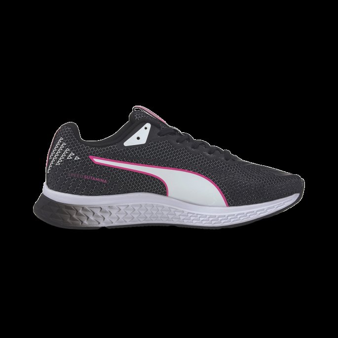 Puma På Tilbud Svart-hvit-lysende Rosa Speed Sutamina 2 Løpesko For Kvinner