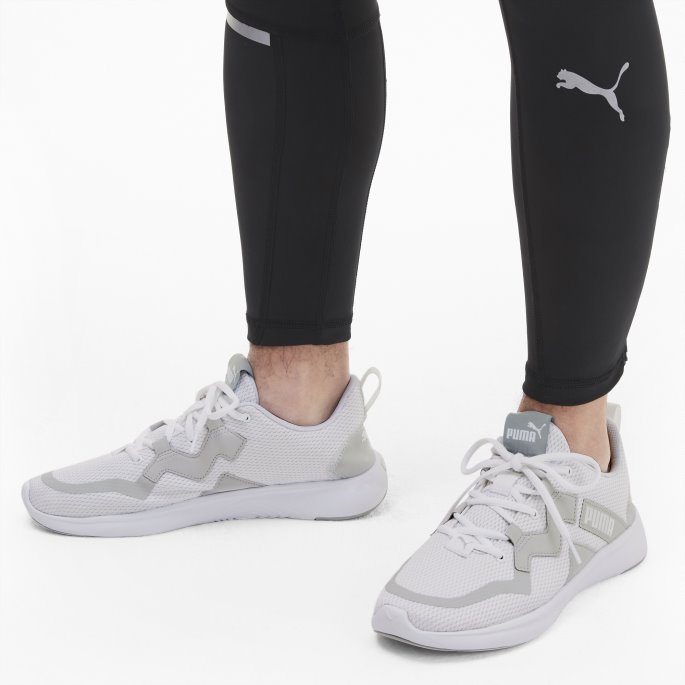 Puma På Tilbud Hvit-grå Fiolett Softride Vital Joggesko For Menn