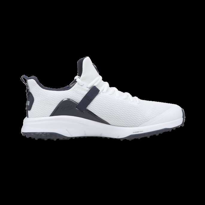 Puma På Tilbud Fusion Evo Golfsko For Menn Hvit-marine Blazer