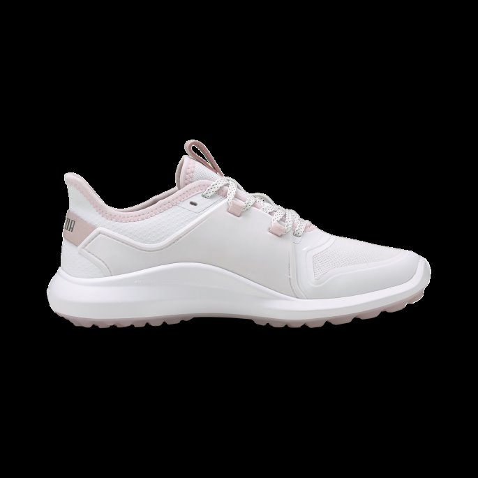 Hvit-sølv-rosa Dame Puma På Salg Ignite Fasten8 Dame Golfsko