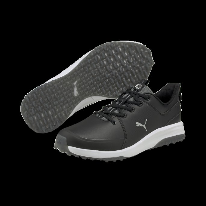 Grip Fusion Pro 3.0 Golfsko For Menn Svart-sølv-stille Skygge Puma På Salg