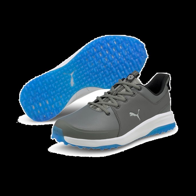Puma På Tilbud Grip Fusion Pro 3.0 Golfsko For Menn Stille Nyanse-sølv-ibiza Blå
