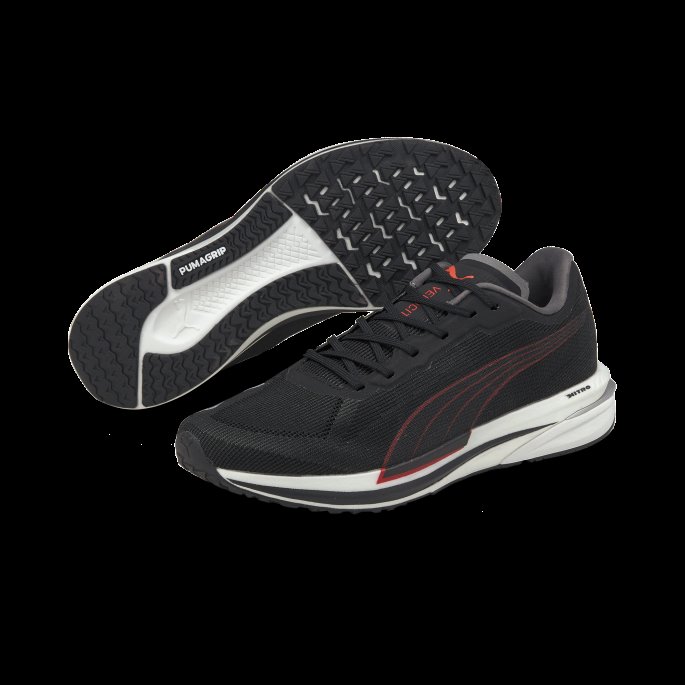 Black-lava Blast Velocity Nitro Joggesko For Menn Puma På Tilbud